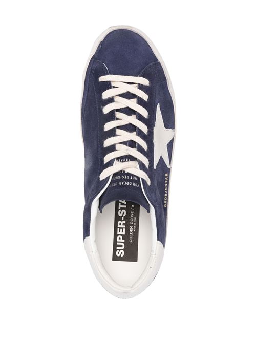 SUPER STAR SUEDE UPPER LEATHER STAR AND HEEL GOLDEN GOOSE DELUXE BRAND | GMF00101.F005529.50669/BLUE/WHITE